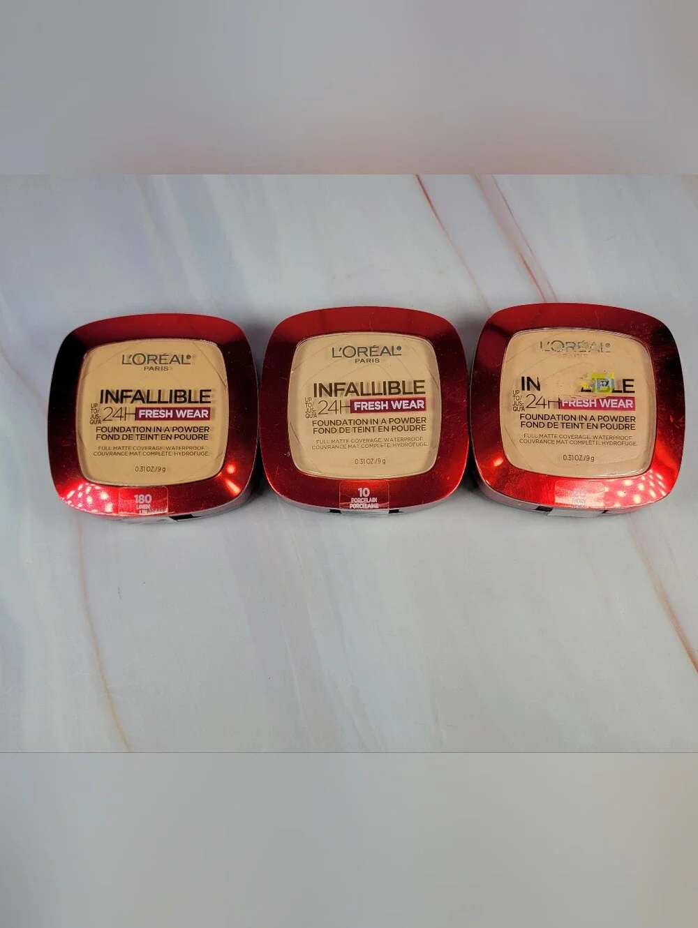L'oreal Infallible Up to 24HFresh Wear Powder Foundation Bundle NEW!